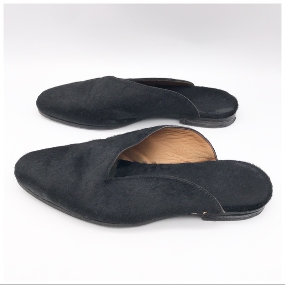 Savas The Letta Slipper in Black Calf Hair Size 37 - Picture 6 of 11